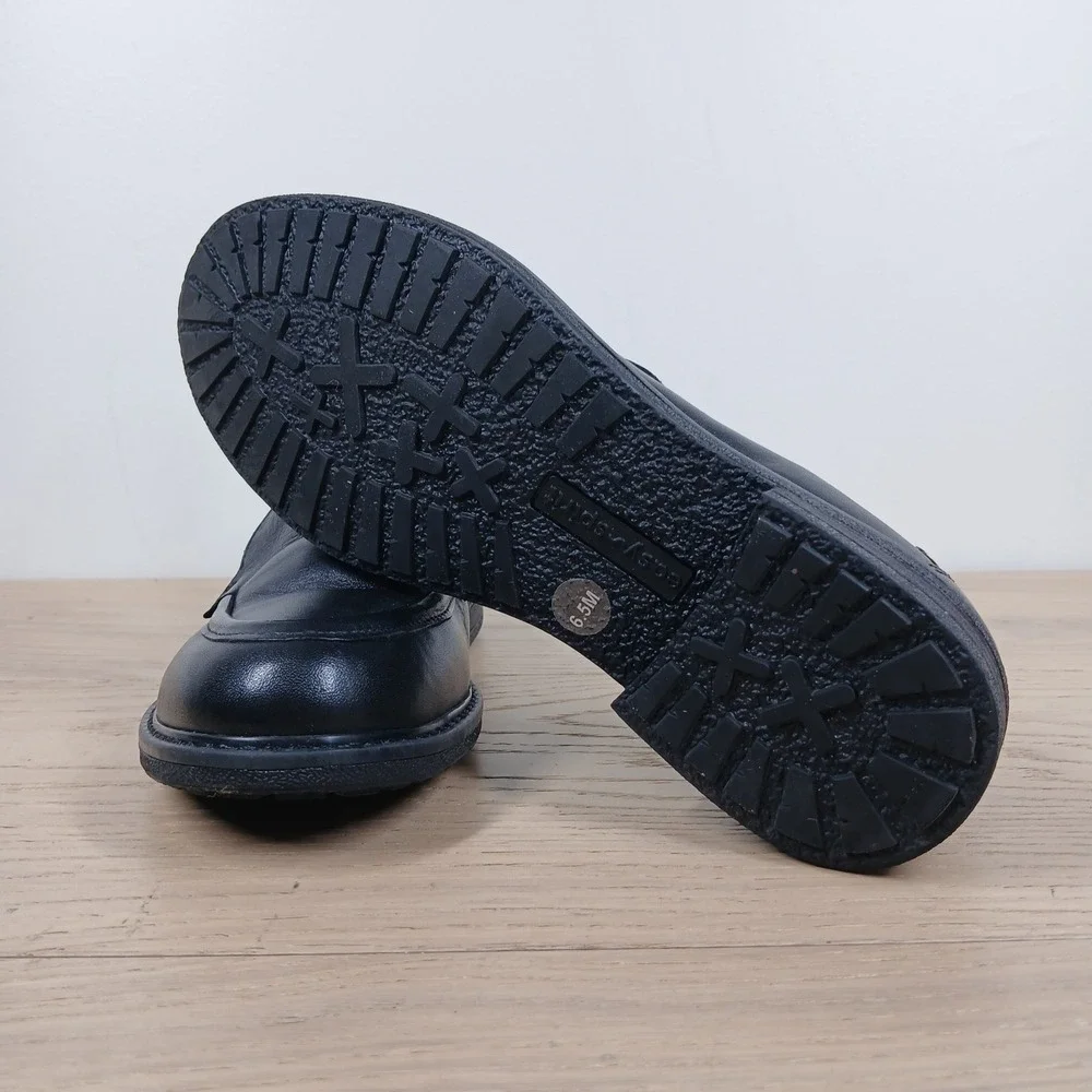 Easy Spirit Sejaylin Loafers Women 6.5 Black Leather Slip On Classic